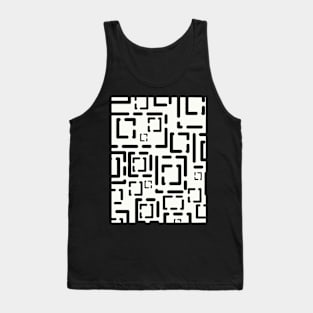 Blocks Black on Off-White 5748 Tank Top